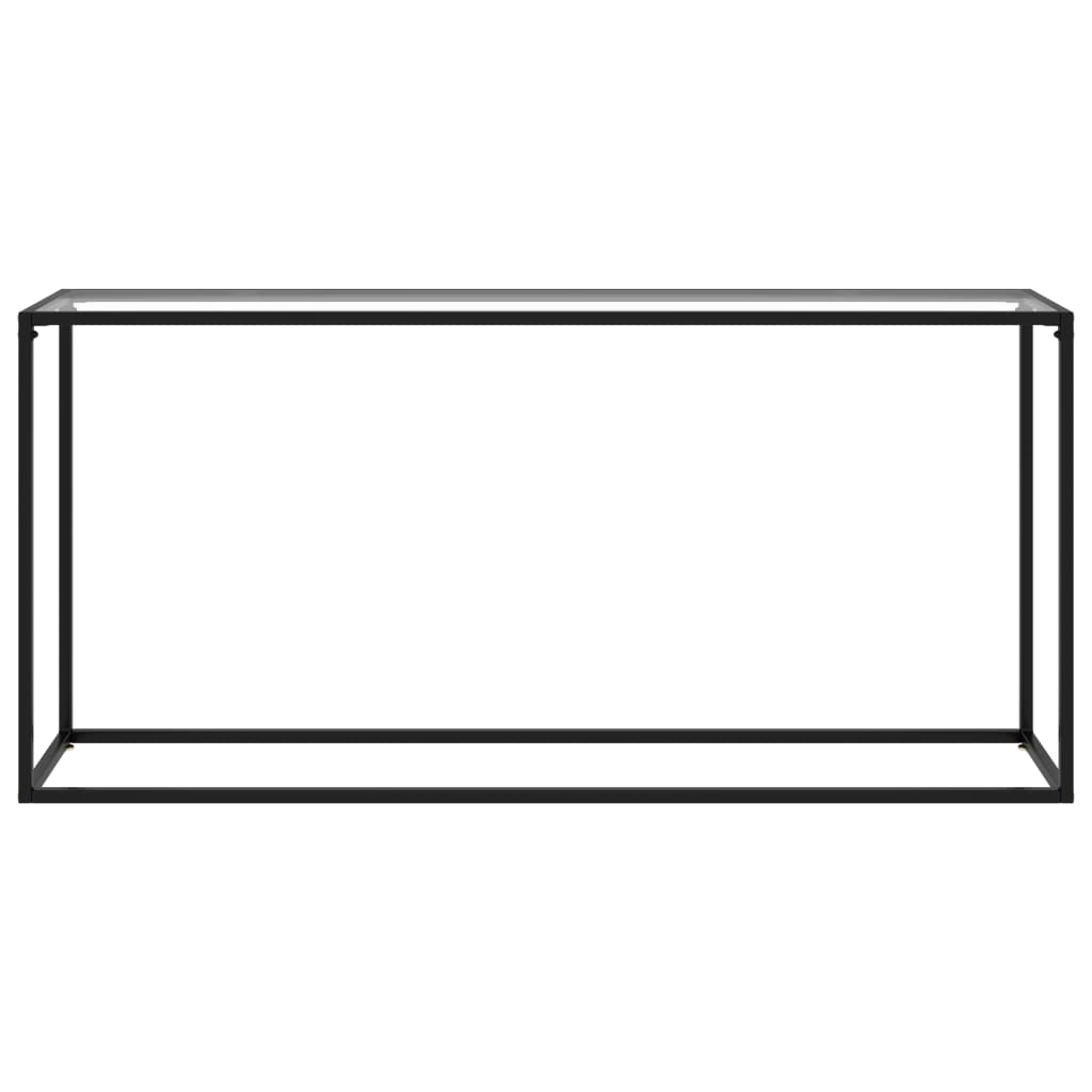  Konsolbord transparent 160x35x75 cm härdat glas