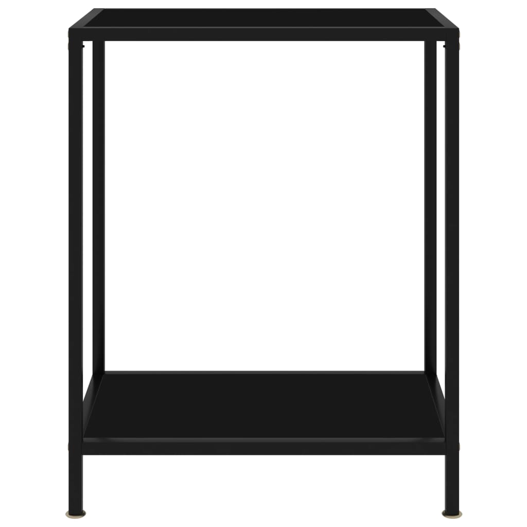  Konsolbord svart 60x35x75 cm härdat glas