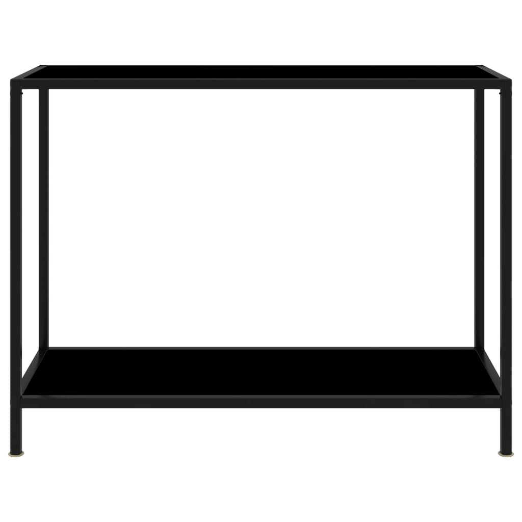  Konsolbord svart 100x35x75 cm härdat glas