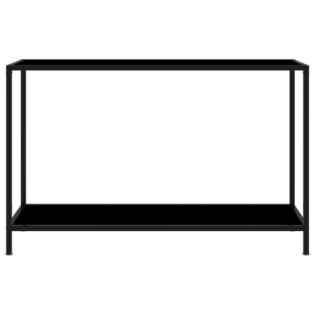  Konsolbord svart 120x35x75 cm härdat glas