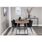 Inca Dining Table - 160/200*85*H75 - Oak / Black, Wrinkles Dining Chair - Black Legs - Black  Velvet_4