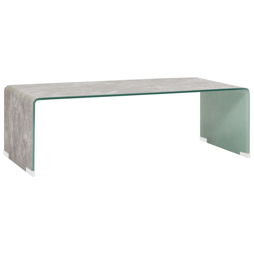  Soffbord brun marmor 98x45x31 cm härdat glas