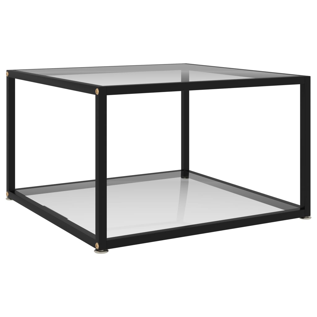  Soffbord transparent 60x60x35 cm härdat glas