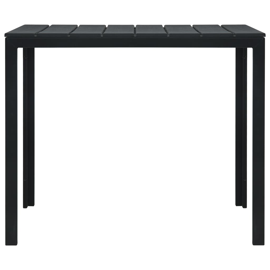  Soffbord svart 78x78x74 cm HDPE träutseende