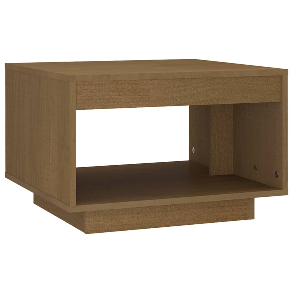  Soffbord honungbrun 50x50x33,5 cm massiv furu