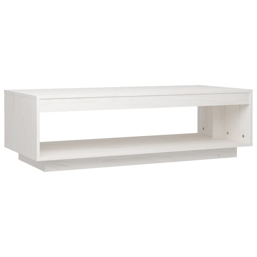  Soffbord vit 110x50x33,5 cm massiv furu