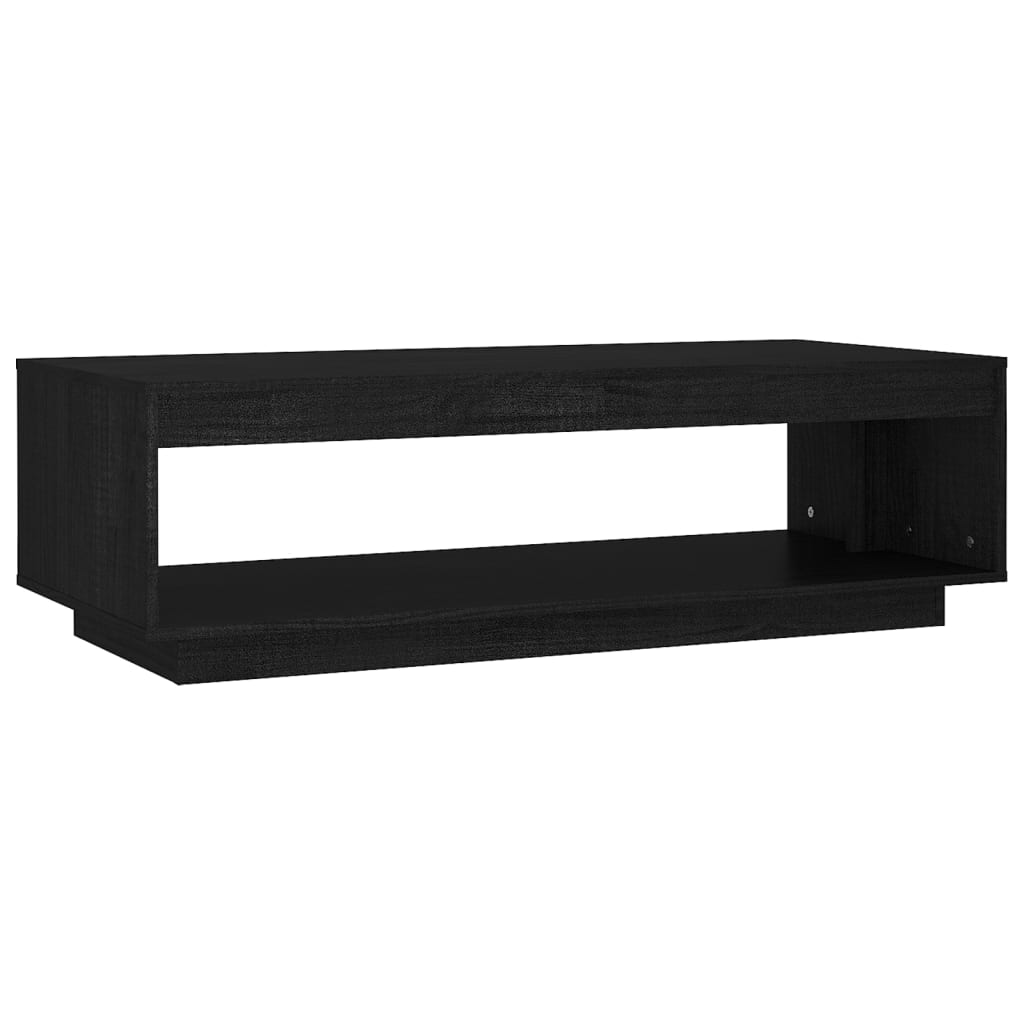  Soffbord svart 110x50x33,5 cm massiv furu