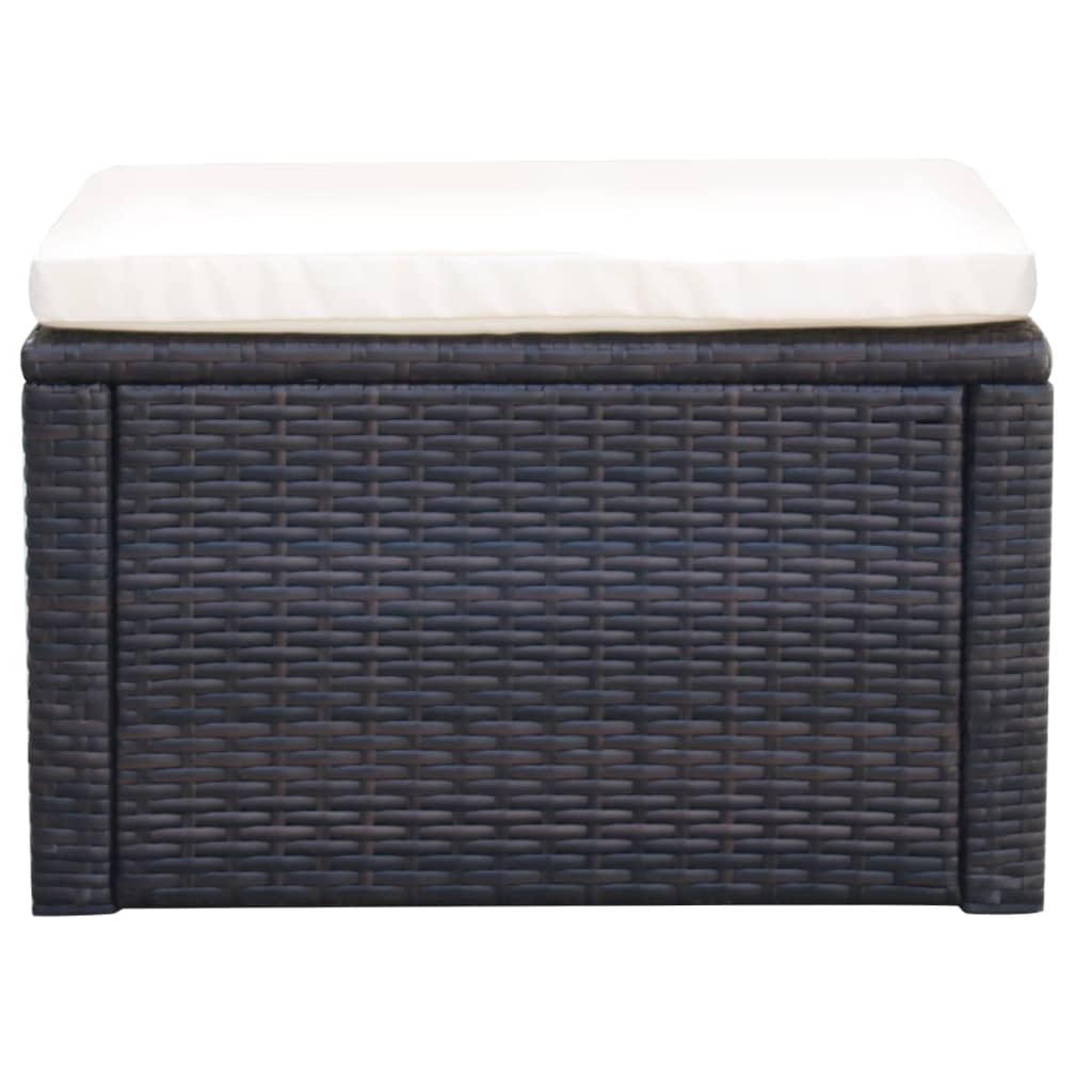  Fotpall ottoman 53x53x30 cm konstrotting brun