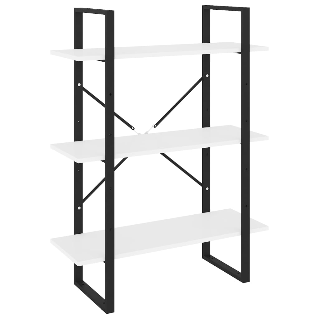  Bokhylla vit 80x30x105 cm spånskiva