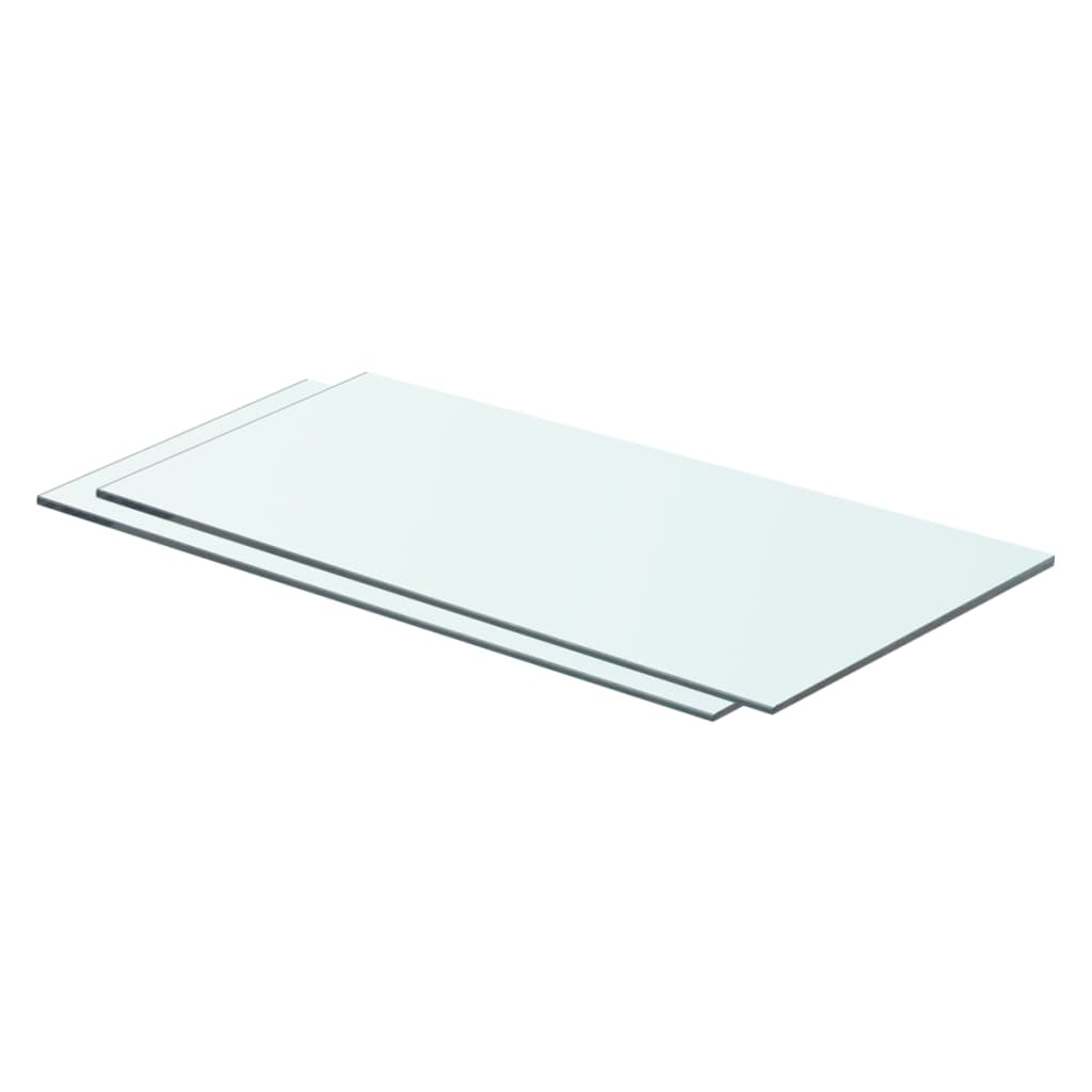  Hyllplan 2 st glas genomskinlig 60x25 cm