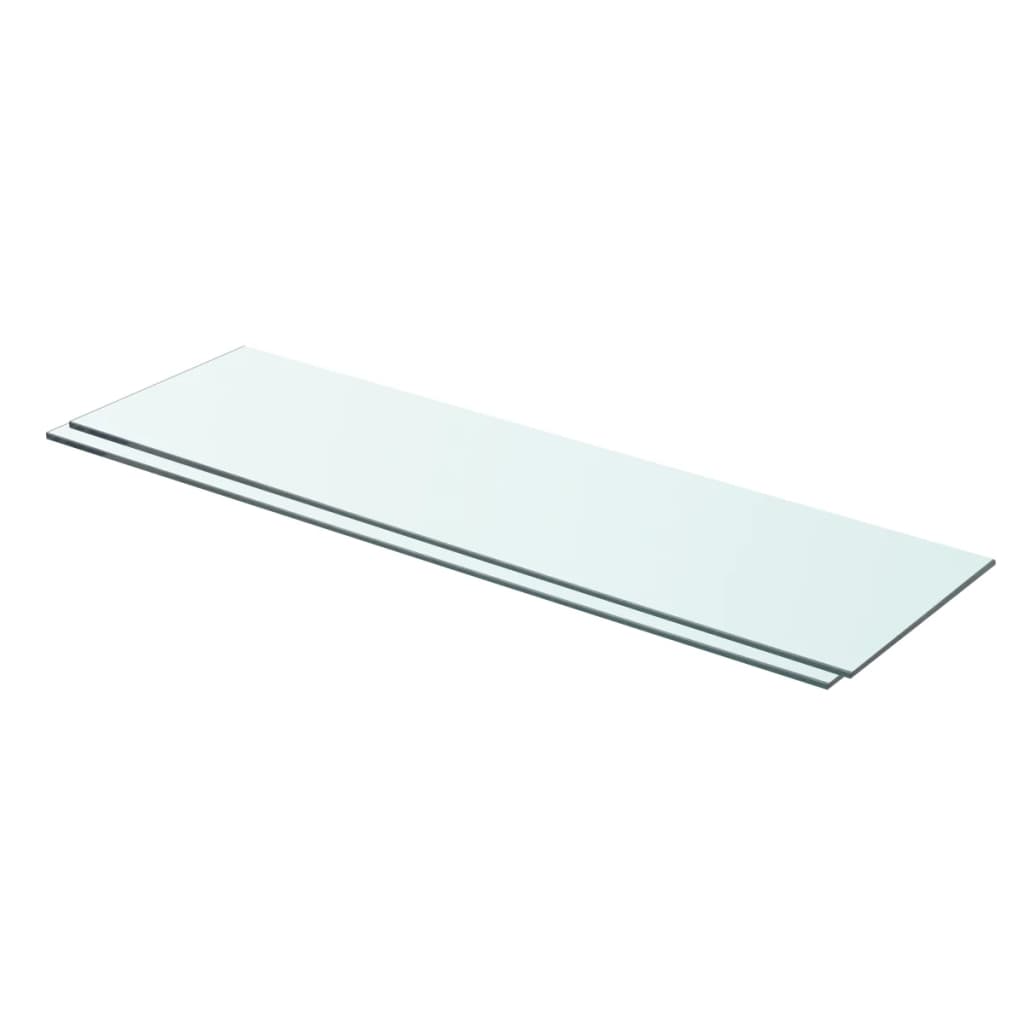  Hyllplan 2 st glas genomskinlig 70x20 cm