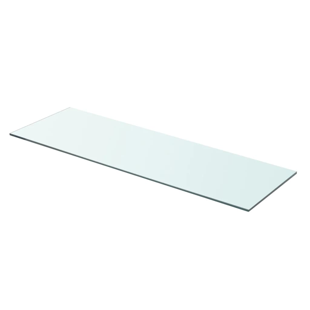  Hyllplan 2 st glas genomskinlig 80x25 cm