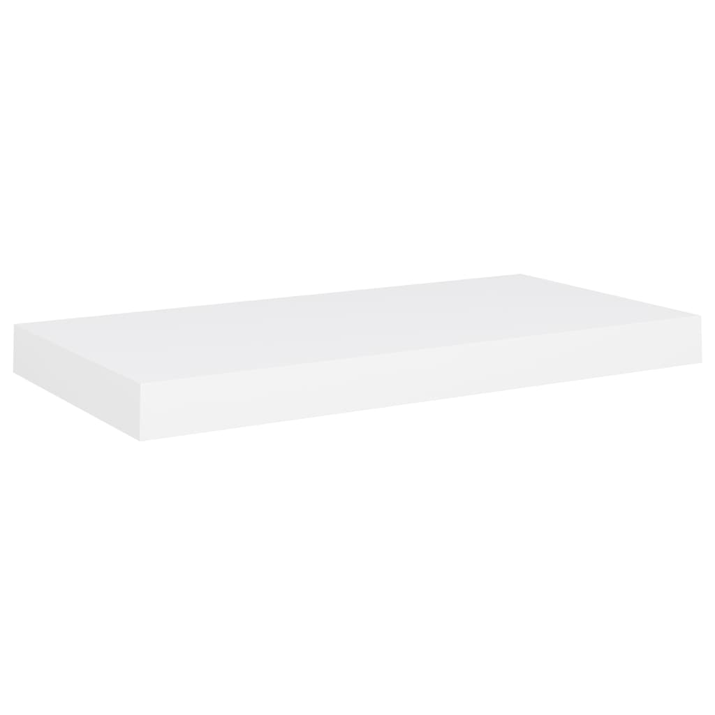  Svävande vägghylla vit 50x23x3,8 cm MDF