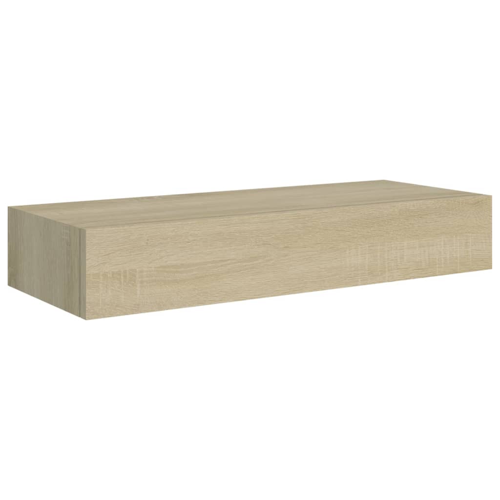  Väggmonterad låda ek 60x23,5x10 cm MDF