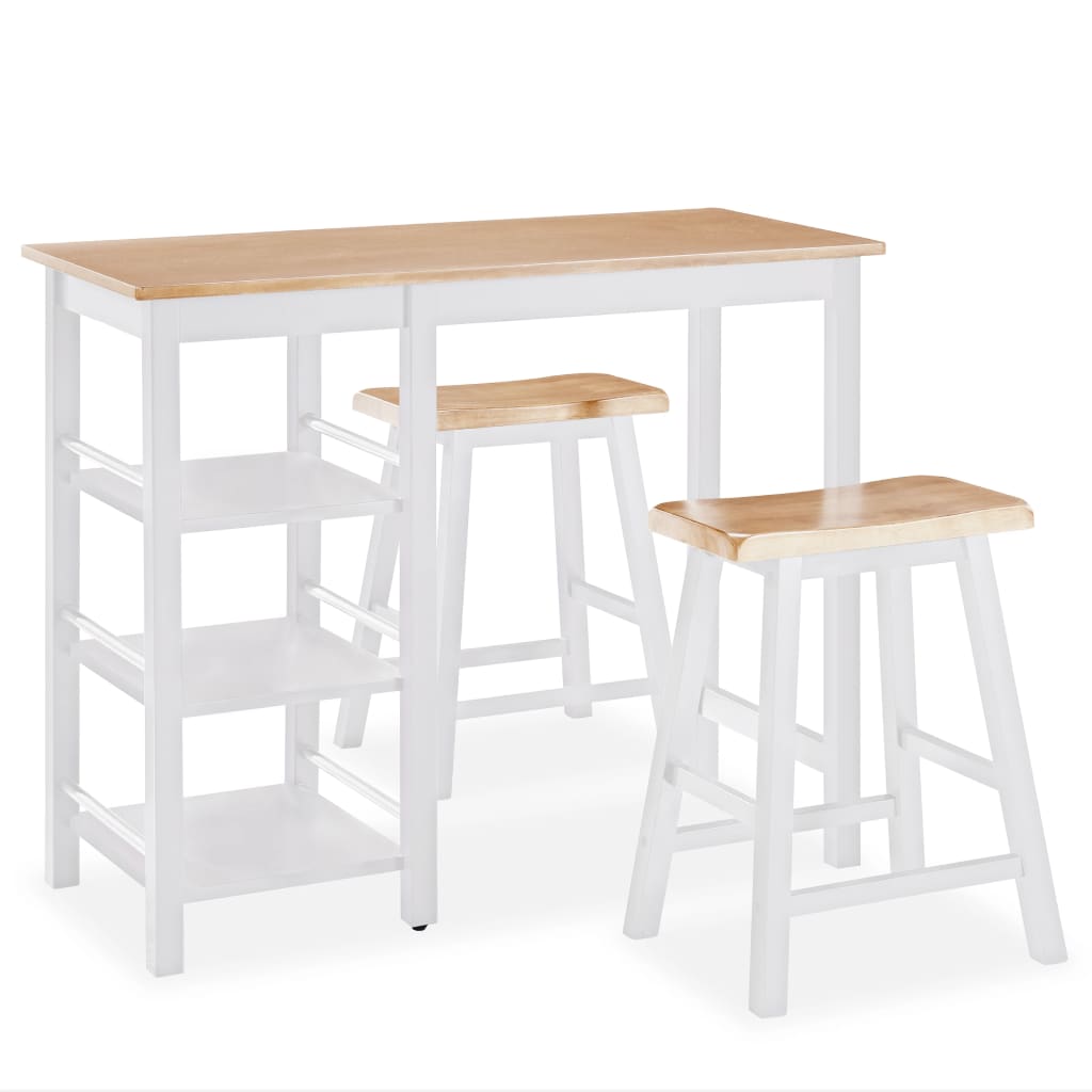  Barmöbler 3 delar MDF vit