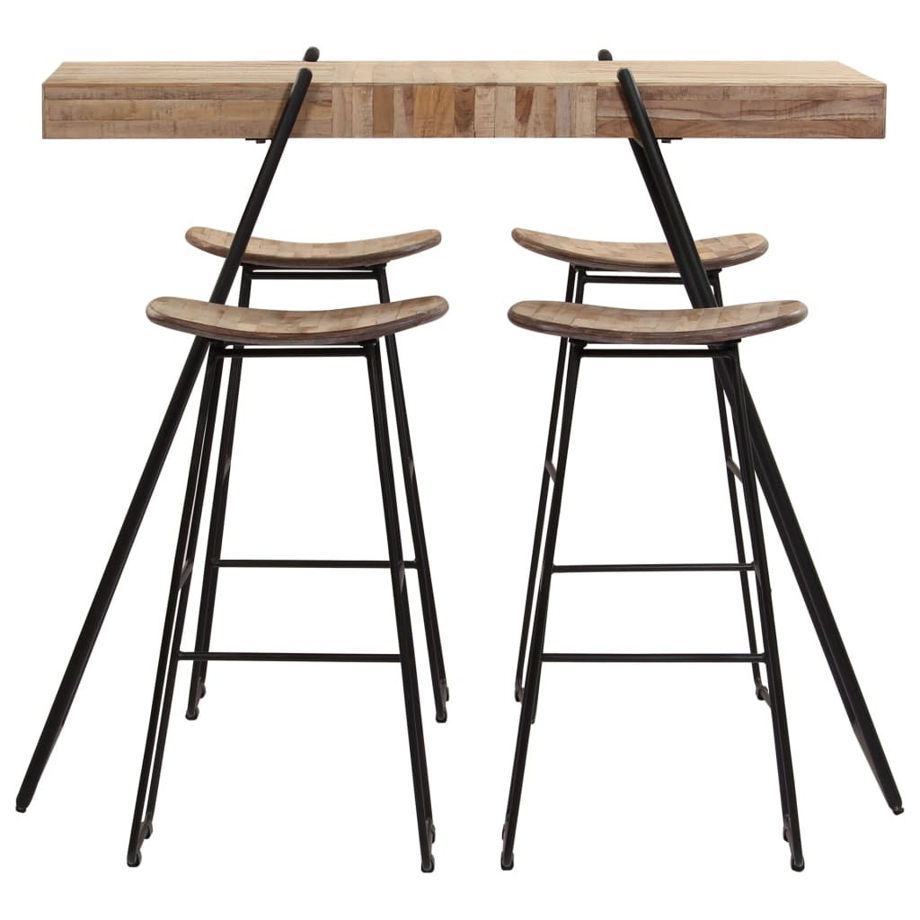  Barmöbler 5 delar återvunnen teak