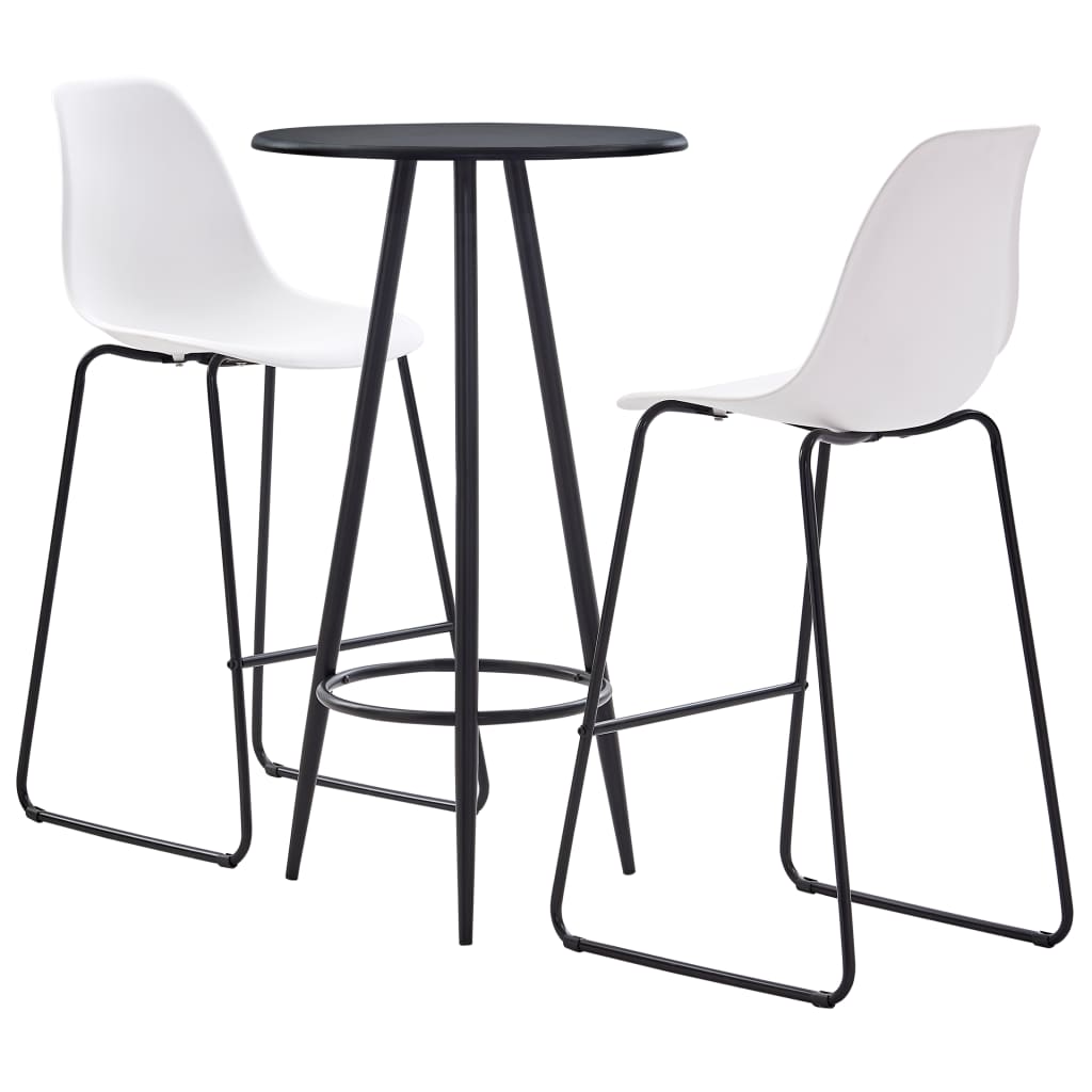  Bargrupp 3 delar plast vit
