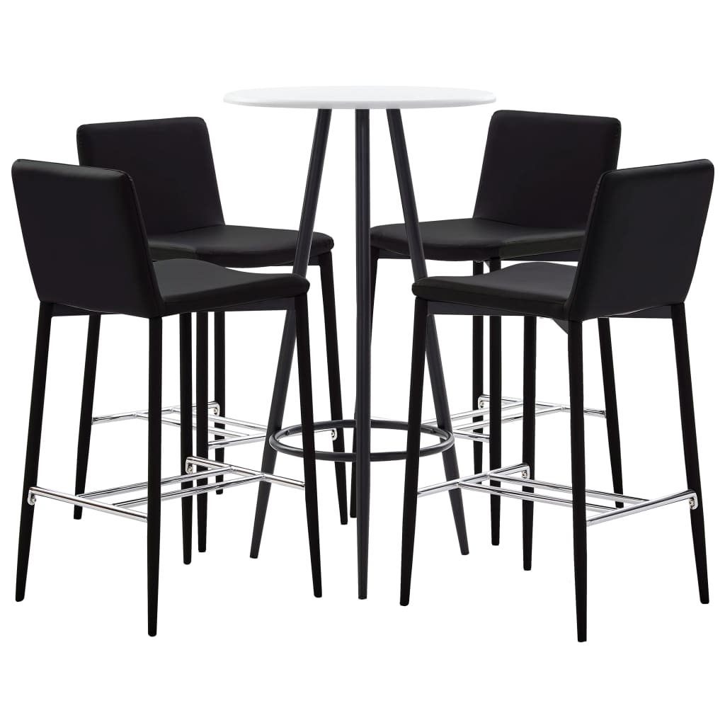  Bargrupp 5 delar konstläder brun