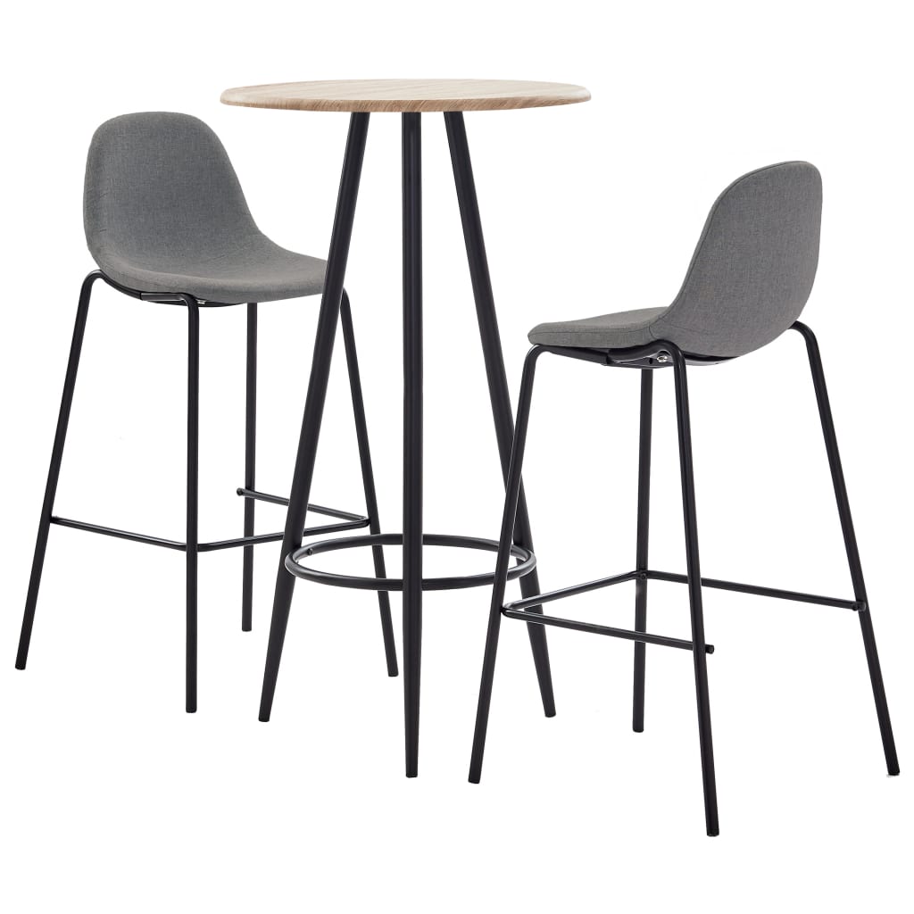  Bargrupp 3 delar tyg taupe