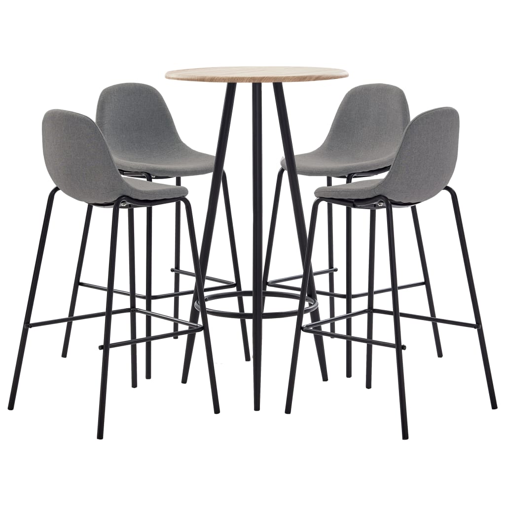  Bargrupp 5 delar tyg taupe