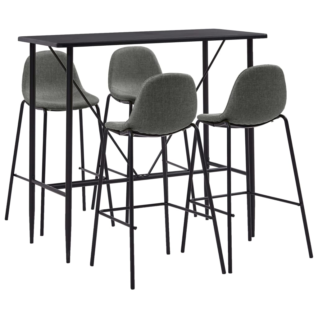  Bargrupp 5 delar tyg taupe