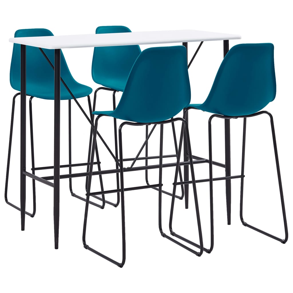  Bargrupp 5 delar plast turkos