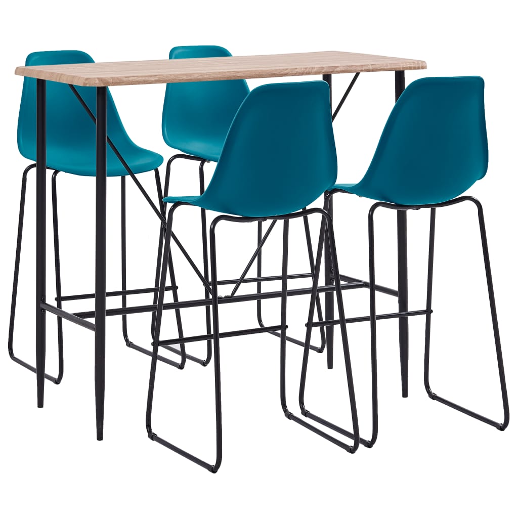  Bargrupp 5 delar plast turkos