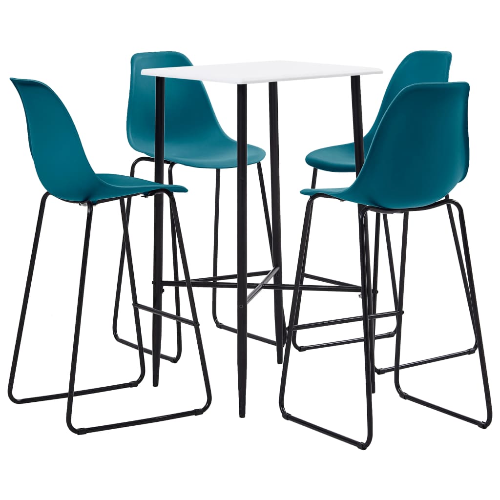  Bargrupp 5 delar plast turkos