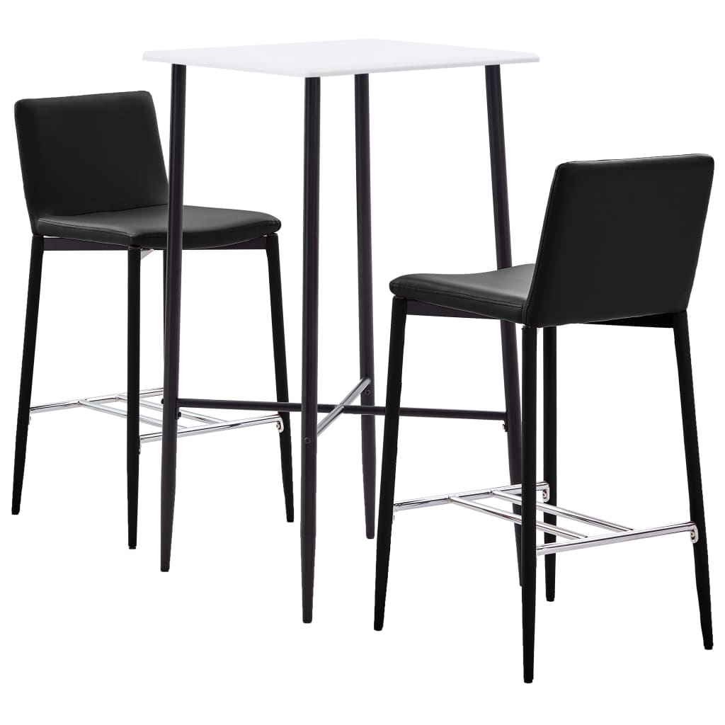  Bargrupp 3 delar konstläder brun