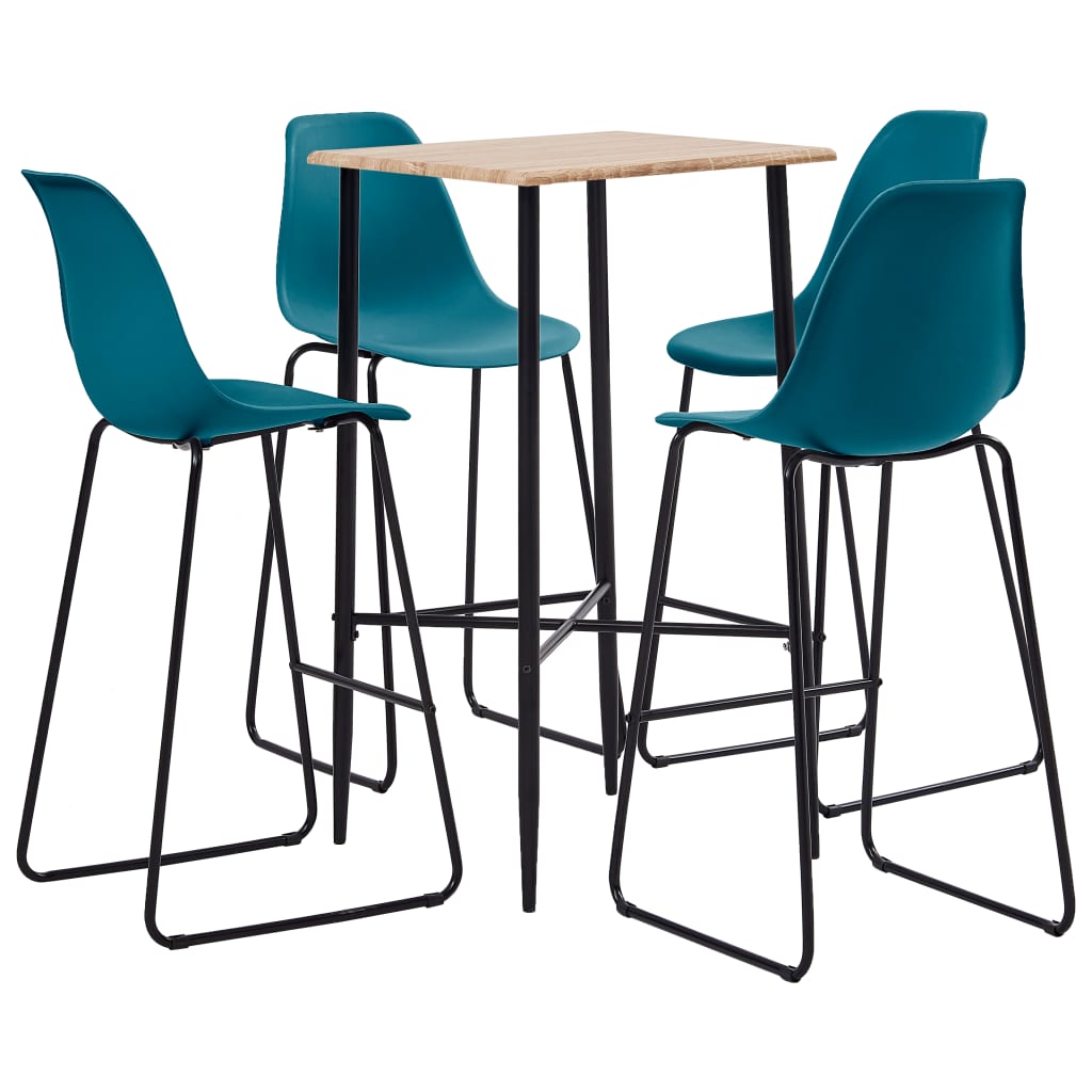  Bargrupp 5 delar plast turkos