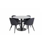 Estelle Rundt Spisebord ø106 H75 - Sort / Sort, Velvet Dining Chiar - Sorte ben- Sort Stof_4