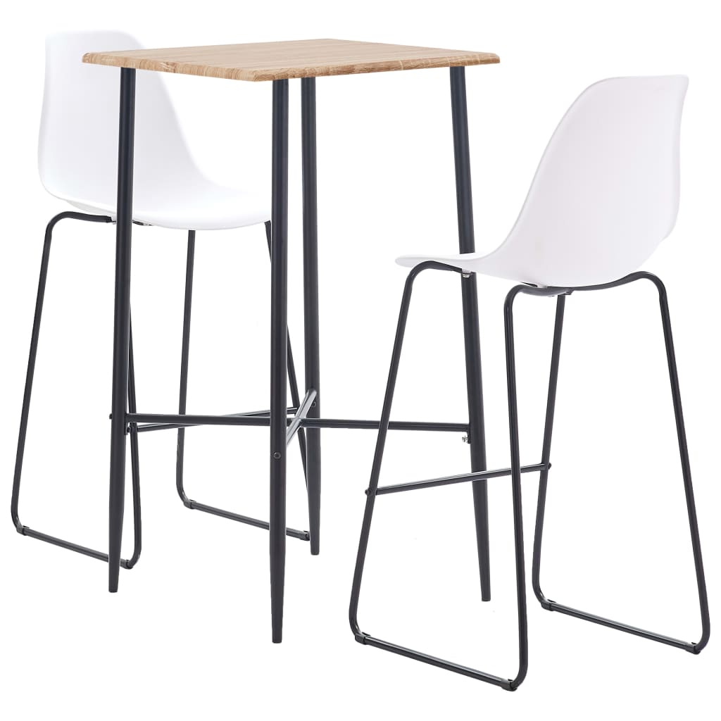  Bargrupp 3 delar plast vit