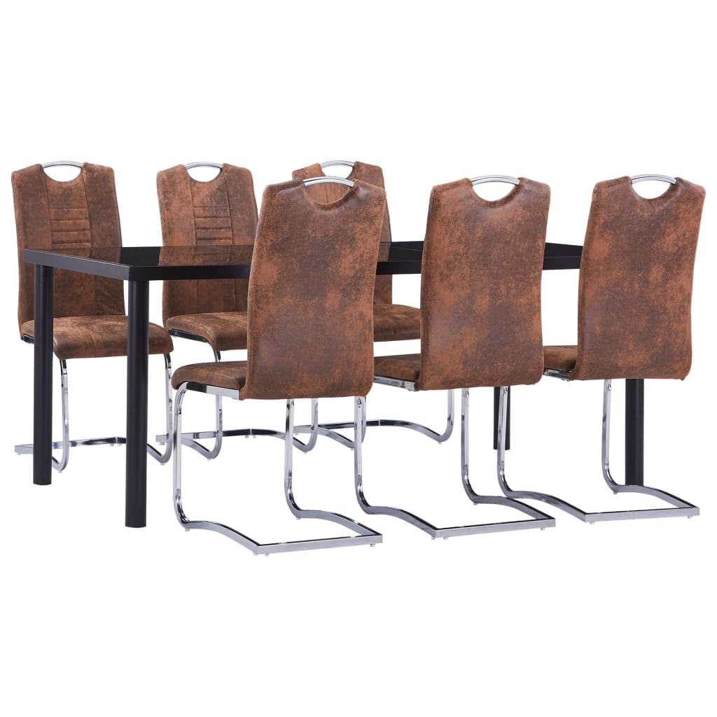  Matgrupp 7 delar konstmocka brun