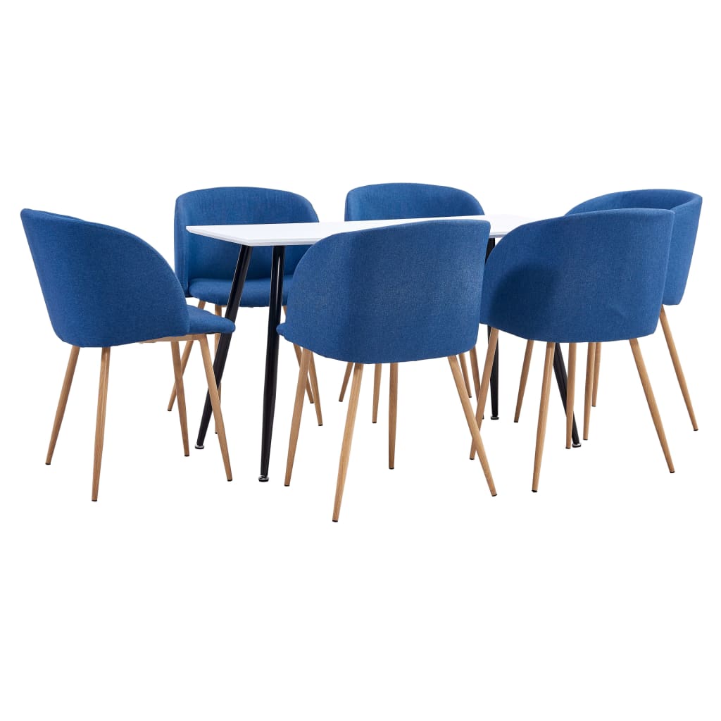  Matgrupp 7 delar tyg blå