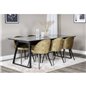 Estelle Spisebord 200 * 90 * H76 - Sort / Sort, Velvet Dining Chiar - Sorte ben - Dusty Green Velvet_6