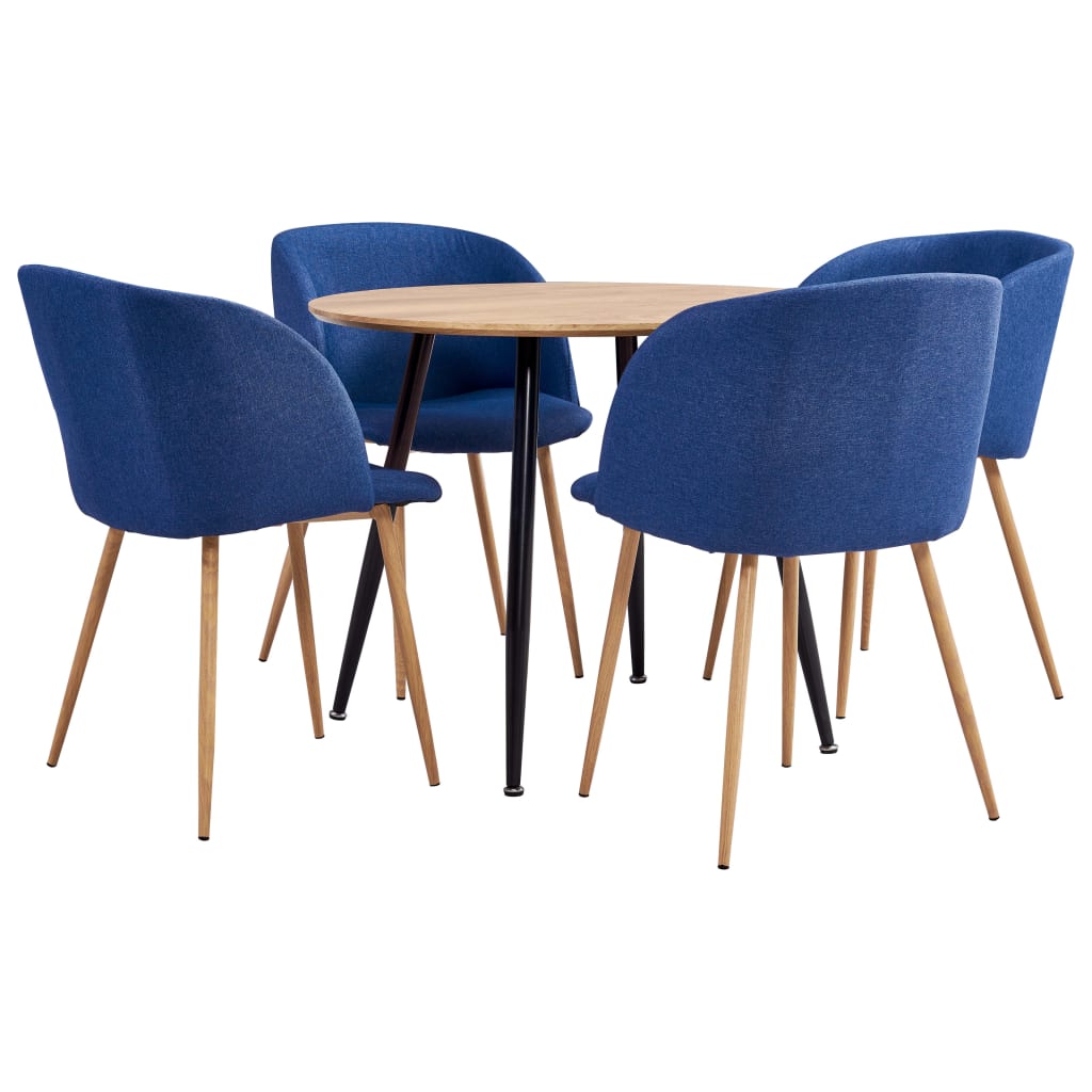  Matgrupp 5 delar tyg blå