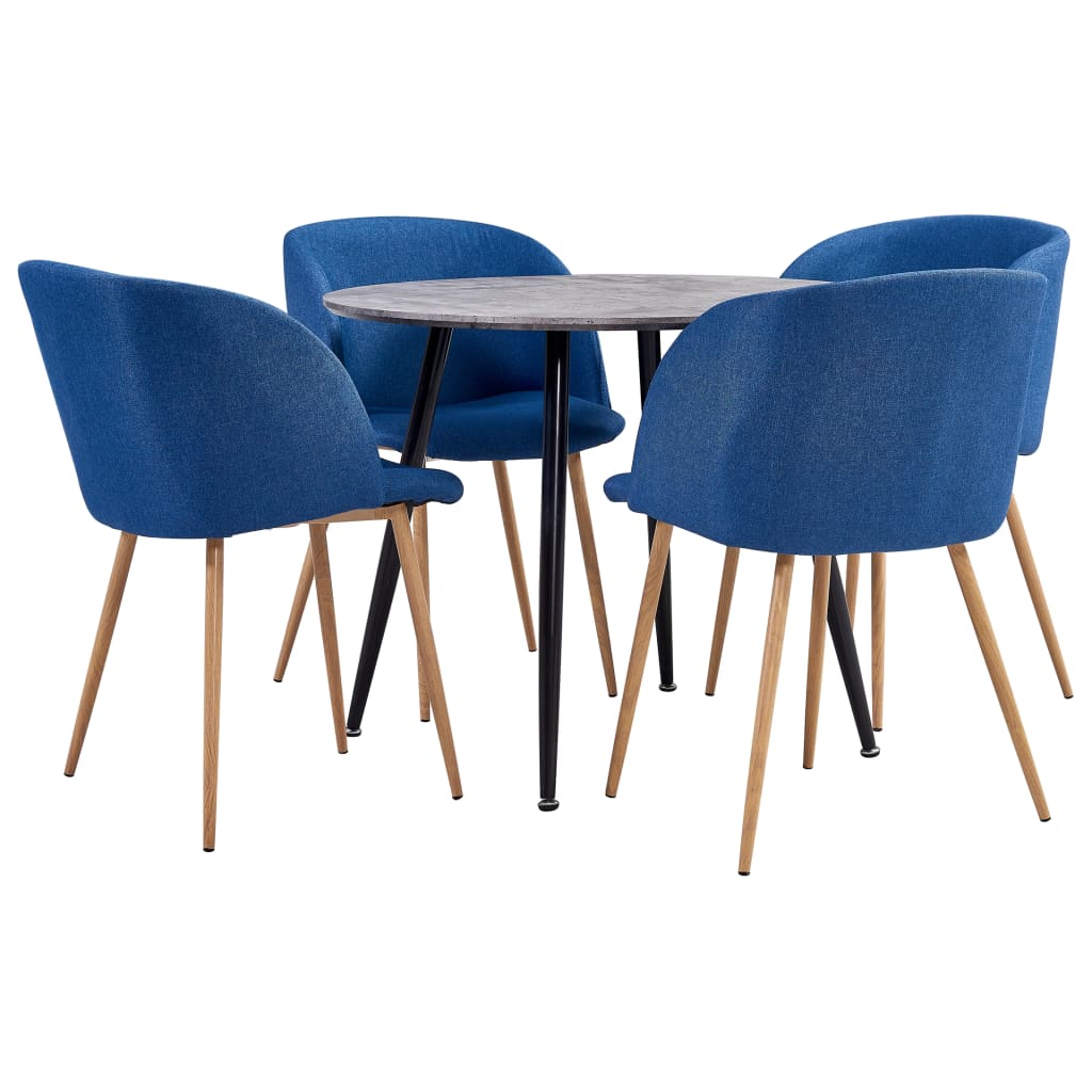  Matgrupp 5 delar tyg blå