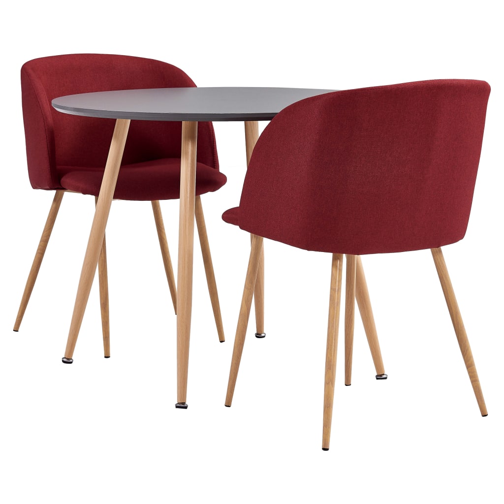 Matgrupp 3 delar tyg vinröd