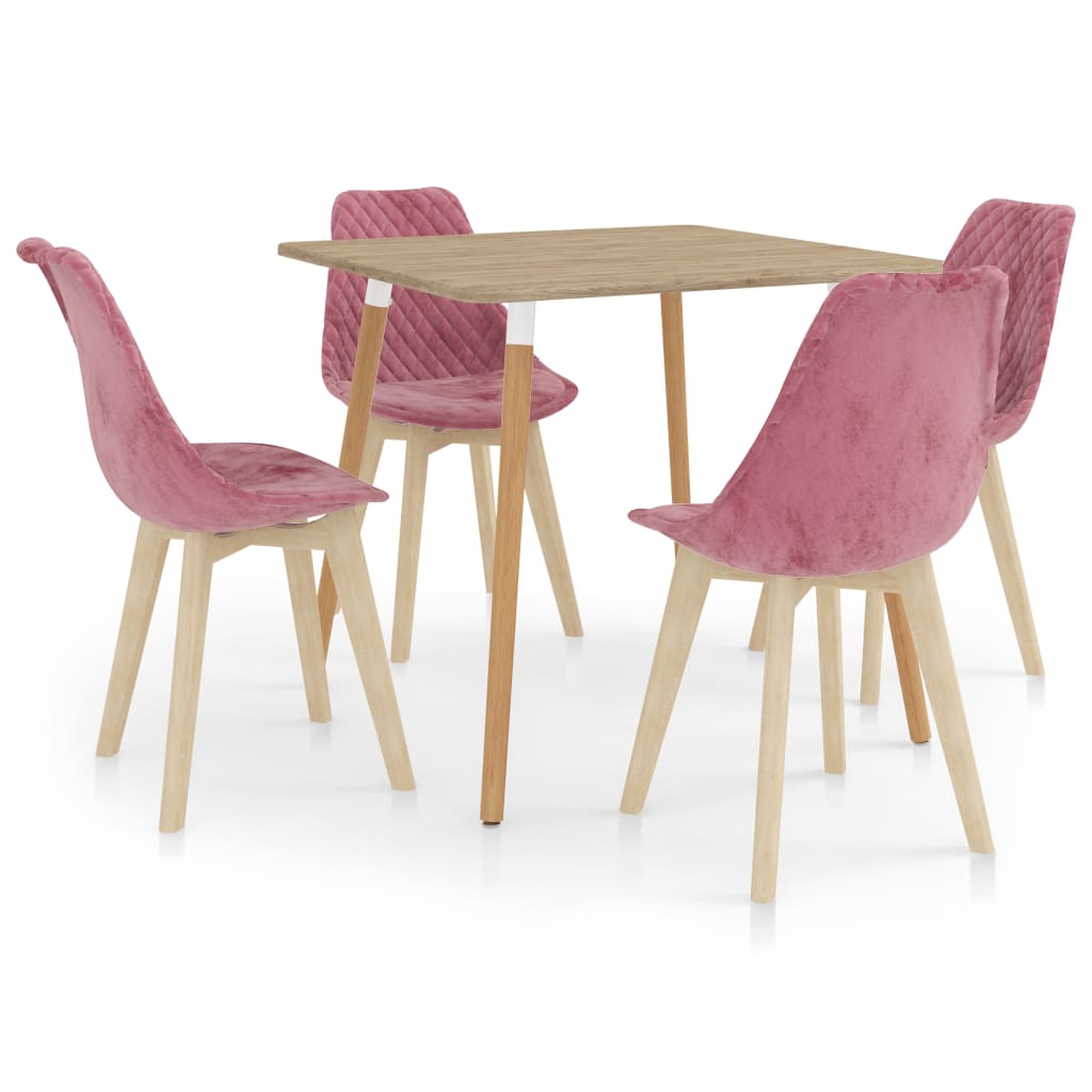 Matgrupp 5 delar rosa
