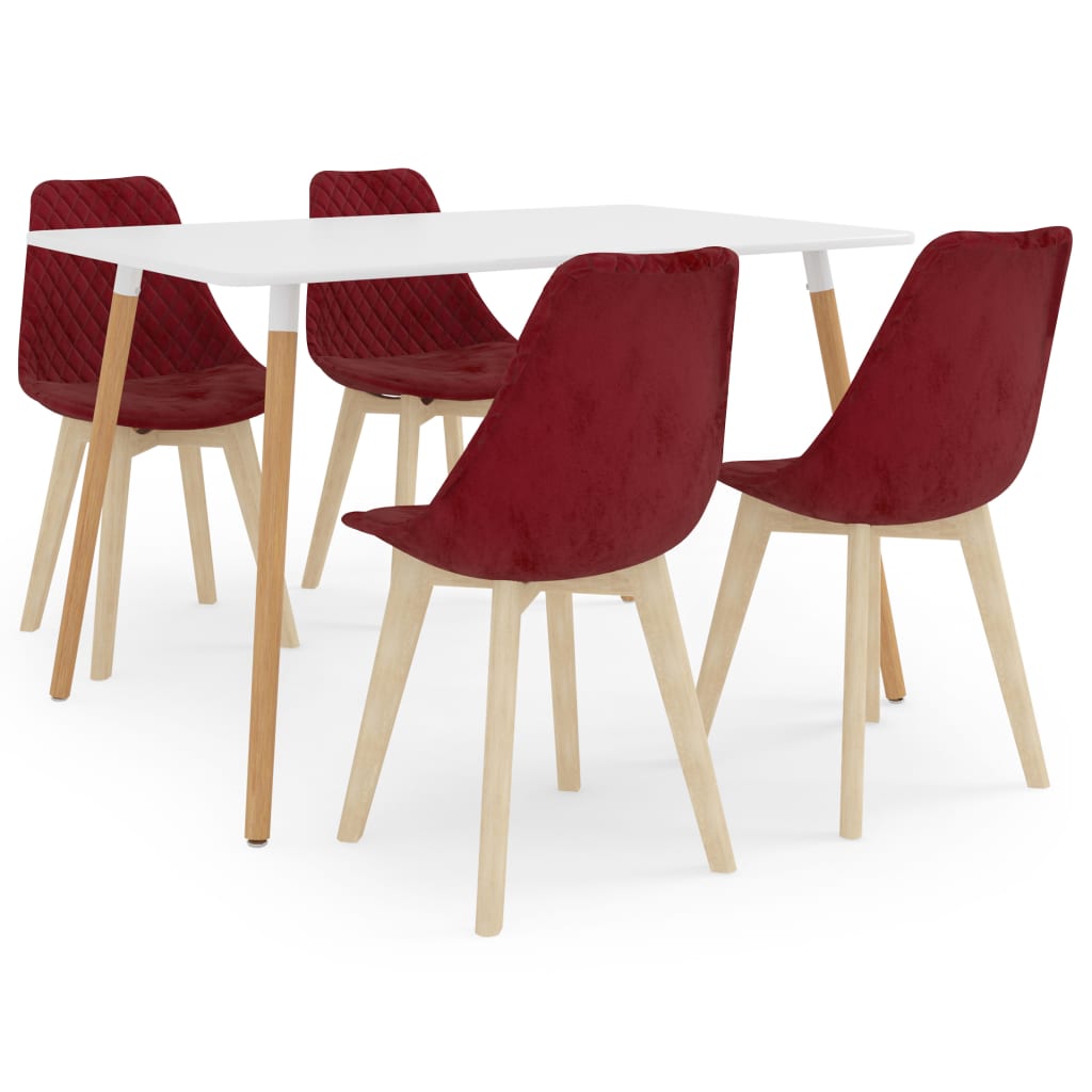  Matgrupp 5 delar vinröd