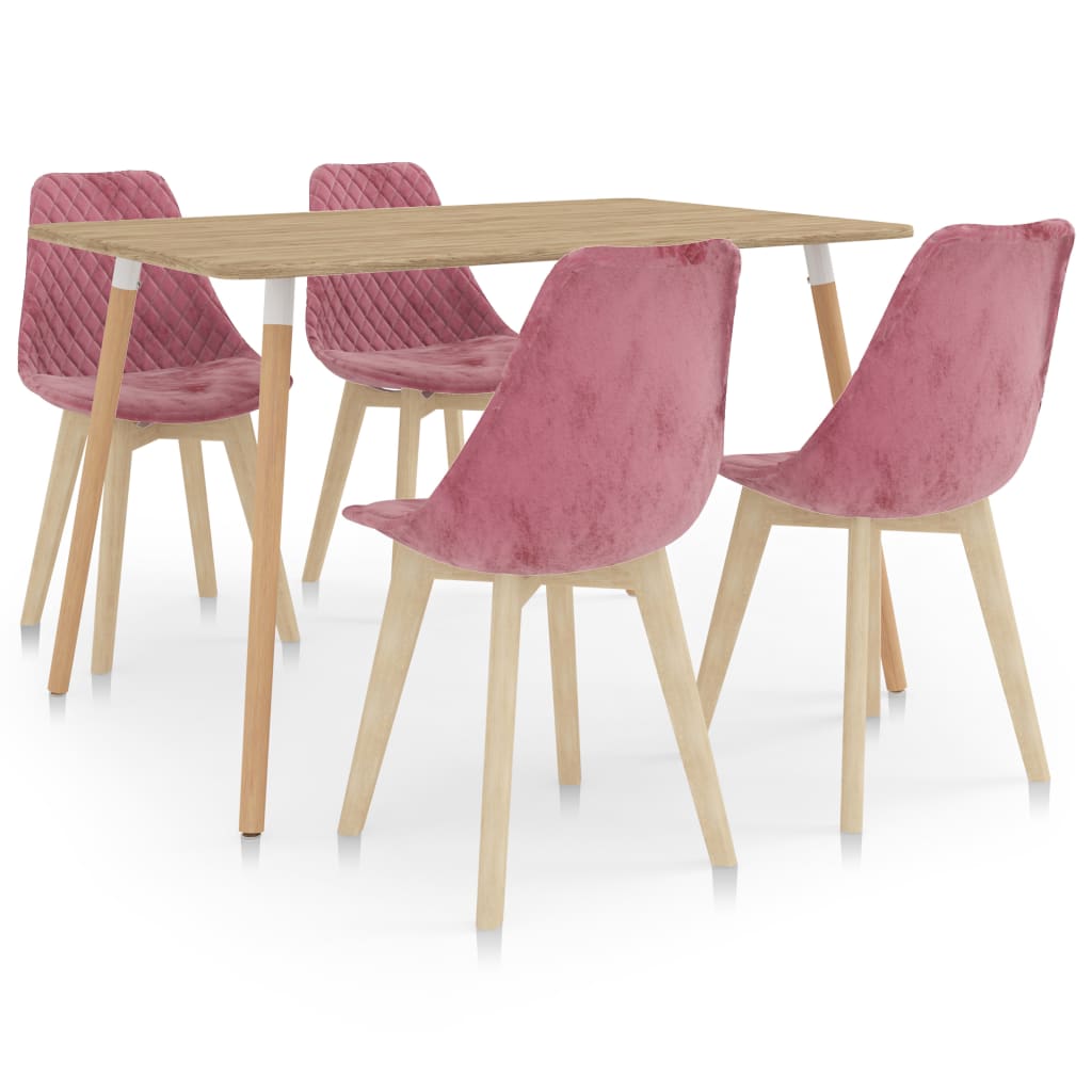  Matgrupp 5 delar rosa