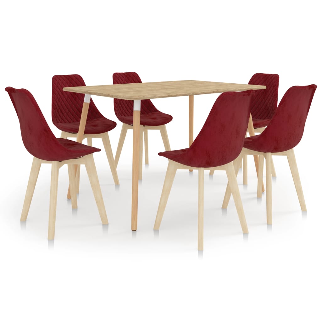  Matgrupp 7 delar vinröd