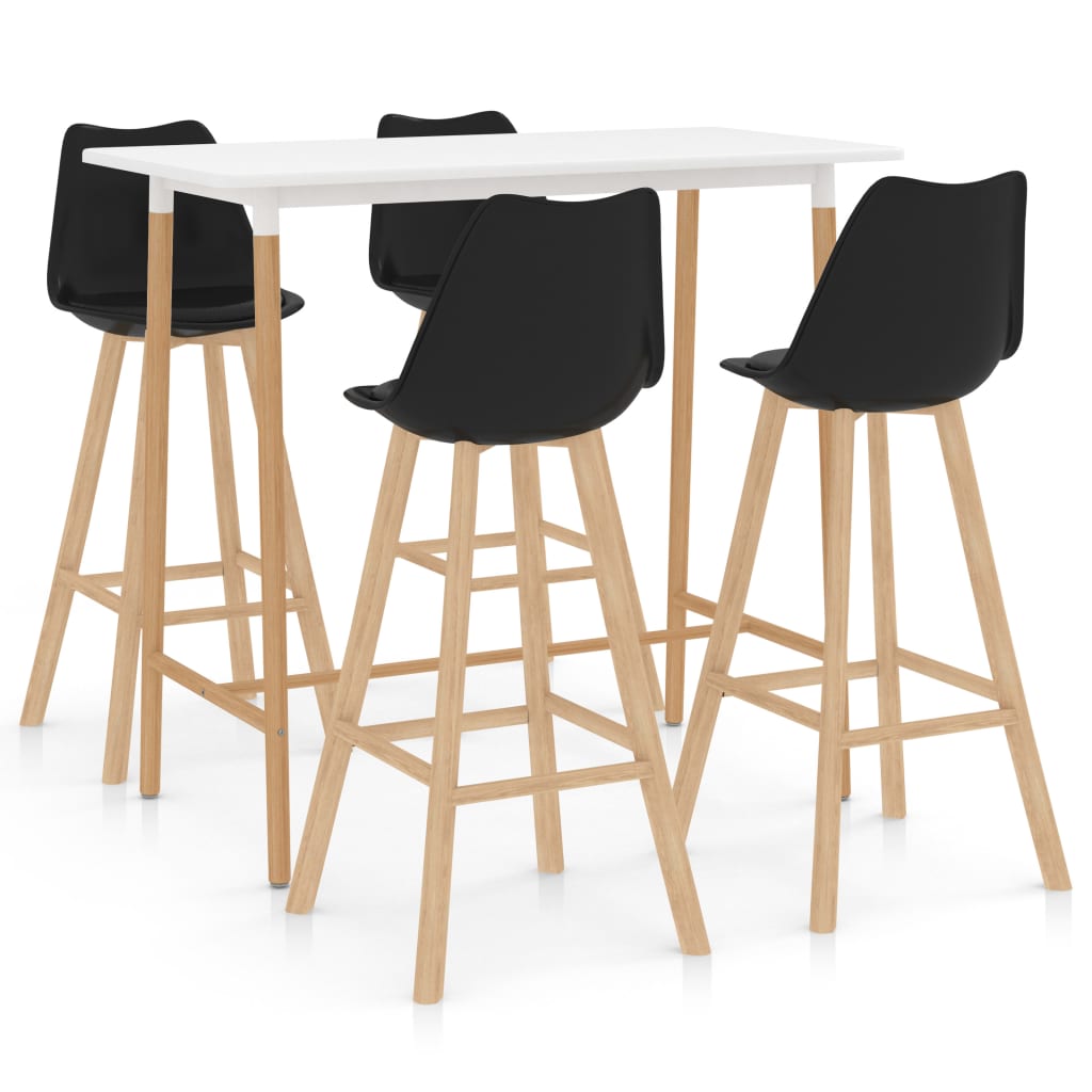  Bargrupp 5 delar svart