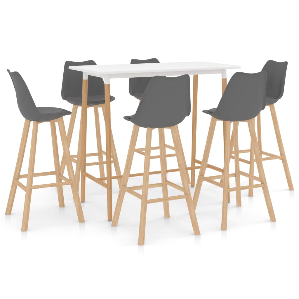  Bargrupp 7 delar grå