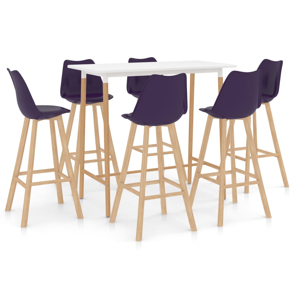  Bargrupp 7 delar lila