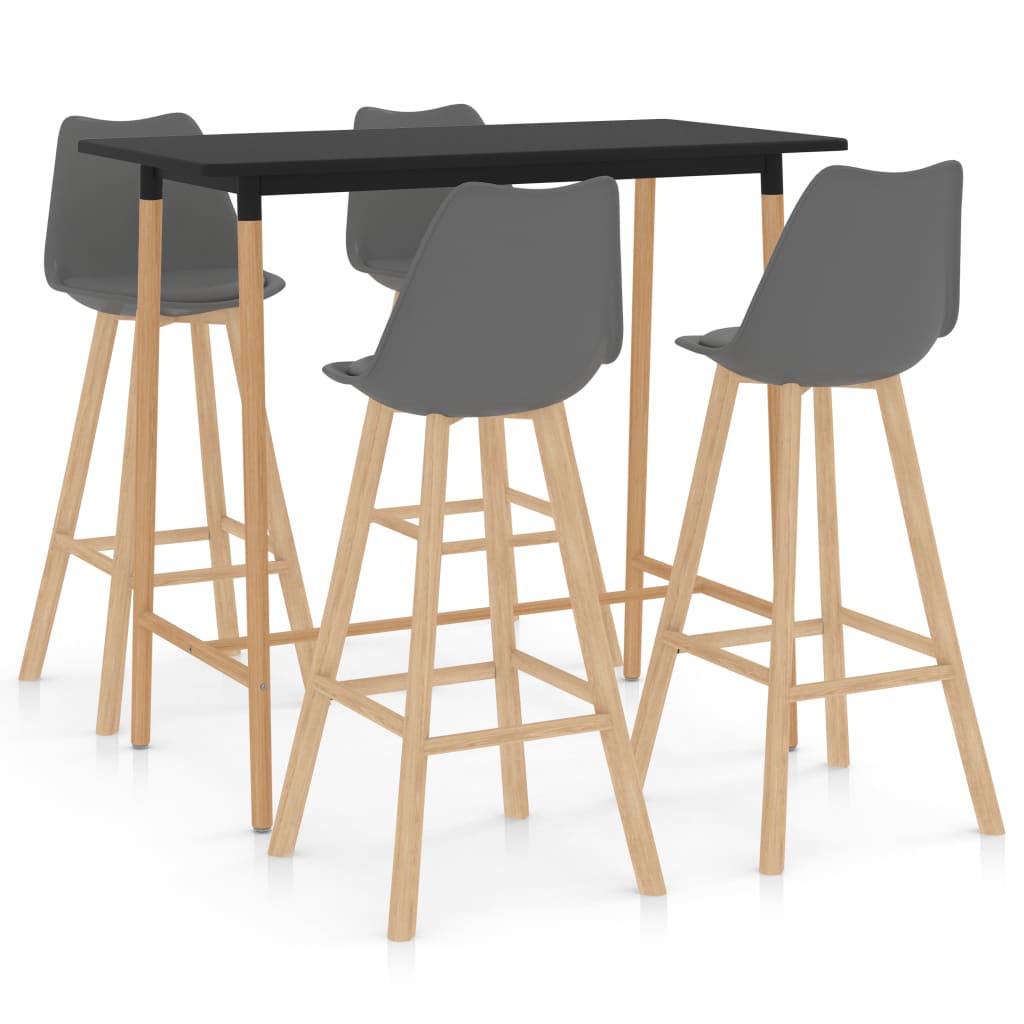  Bargrupp 5 delar grå