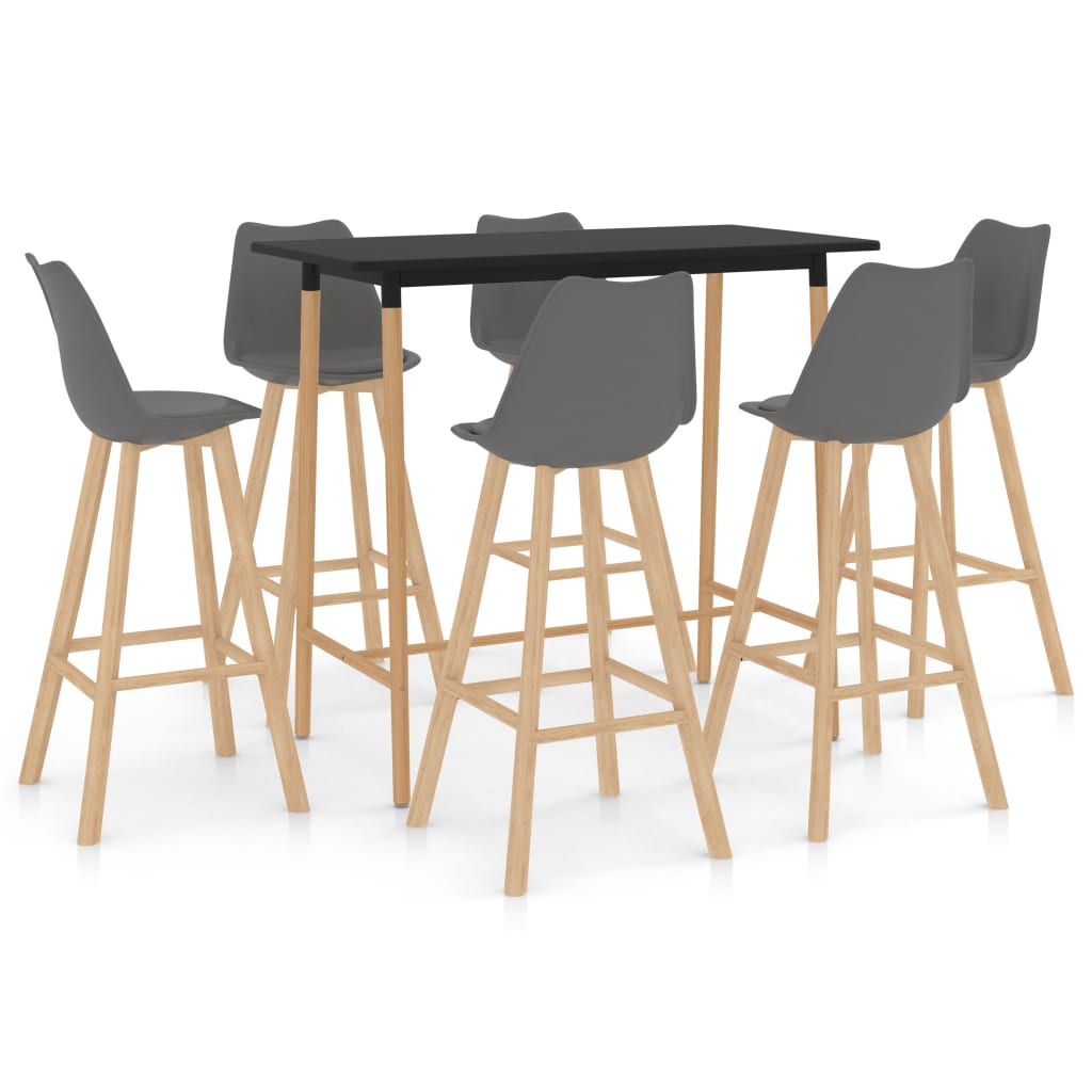  Bargrupp 7 delar grå