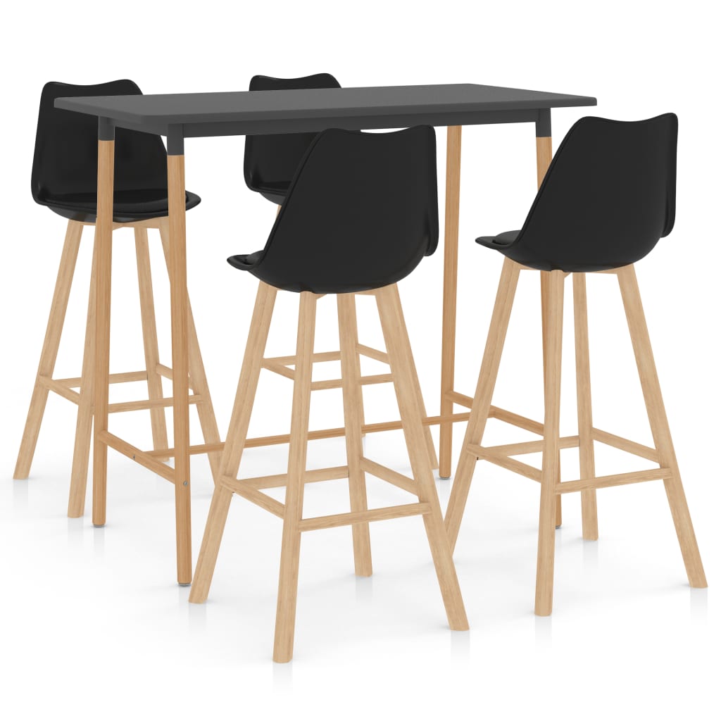 Bargrupp 5 delar svart