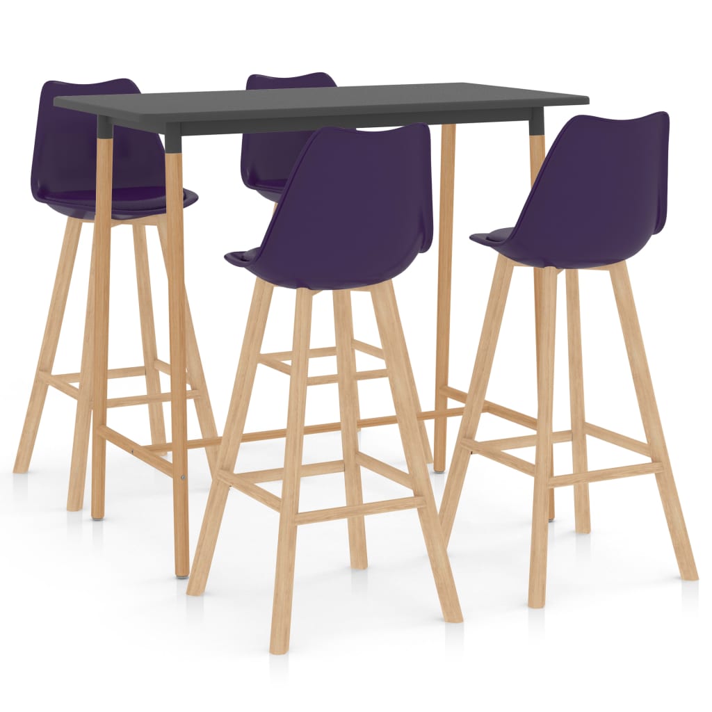  Bargrupp 5 delar lila