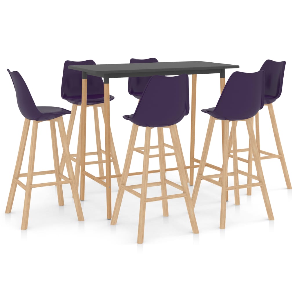  Bargrupp 7 delar lila